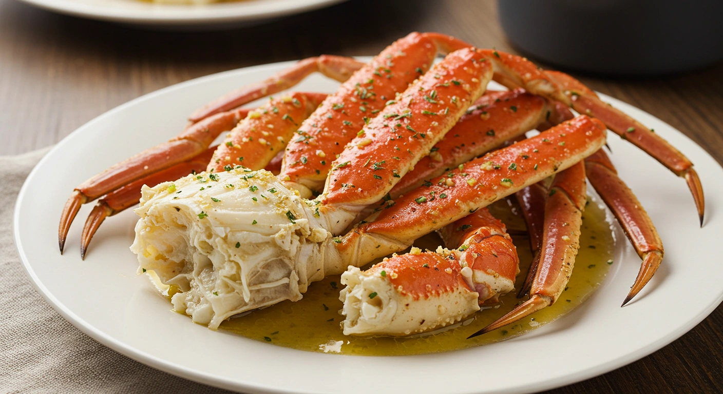 Baked Crab Legs in Butter Sauce - tertiary view